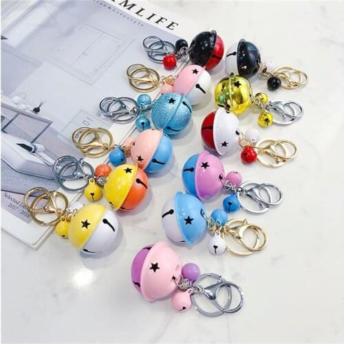 New Bell Keychain New Gift DIY Key Fashion Charm Cute Bell Wallet Bag Pendant Car Keychain Chain Decoration Valentines Day Gift