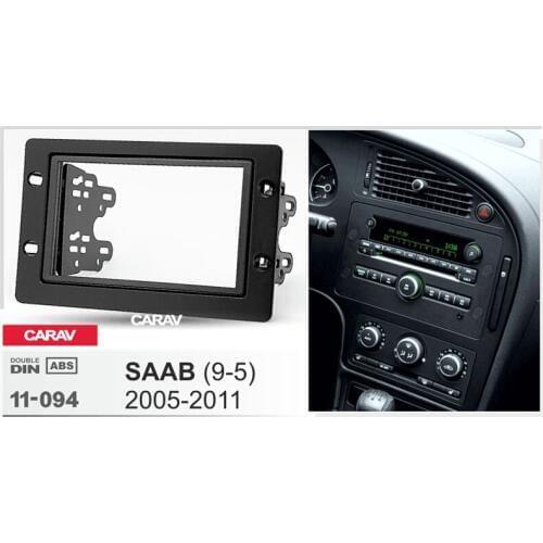 Doble Din Radio Fascia for SAAB 9-5 Stereo Audio Panel Mount Installation Dash Kit Adjusting Frame Adapter CARAV 11-094