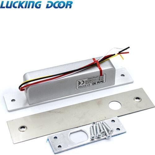 DC 12V Metal Electric Bolt Lock NC Fail Safe Mortise Electronic Access Control Lock Glass Single Door Lock