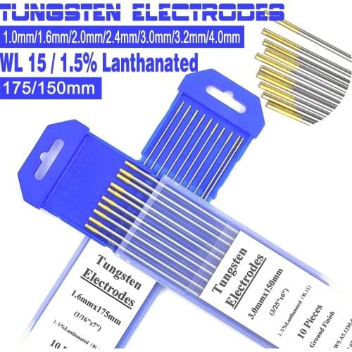WL15 1.5% Lanthanated Professional Tungsten Electrodes TIG Welding Rods 1.0/1.6/2.0/2.4/3.0/3.2/4.0mm Tig Rods 150mm/175mm