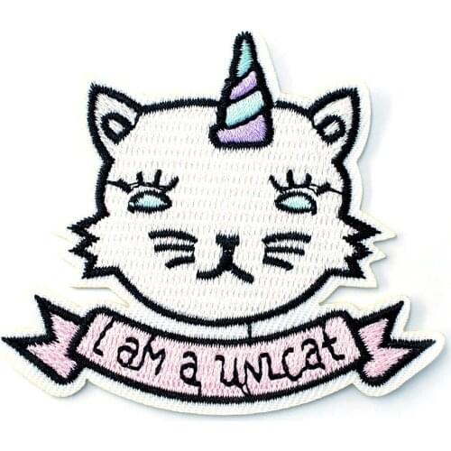 CAT Size:7.0x7.8cm DIY Badges Patch Jeans Bag Hat Clothes Apparel Sewing Decoration Applique Bagde Patches Accessories