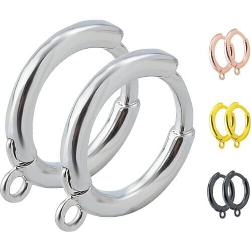 New earrings small circle hoop earrings brass four-color earrings hook hypoallergenic used for DIY jewelry making earring hooks