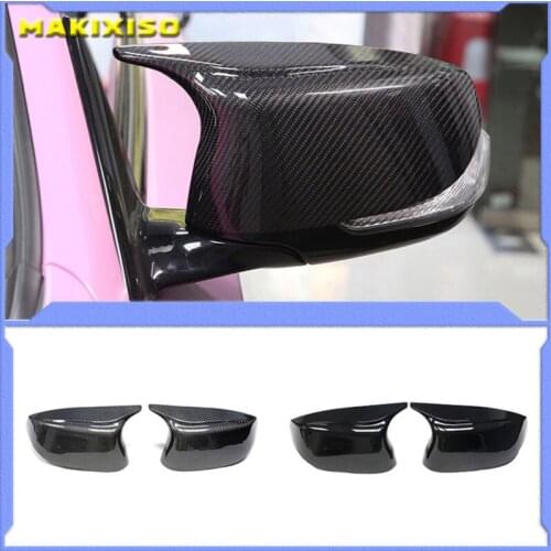 Car side 2pcs Horn Replacement for Infiniti Q50 Q60 Q70 SQ50 XQ30 2014-2020 Rearview Mirror cover caps Bright Black