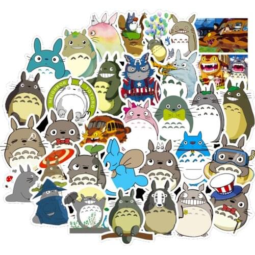 10/30/50PCS Anime Kawaii Totoro Cartoon Stickers Skateboard Fridge Guitar Laptop Motorcycle Travel Luggage Waterproof Stickers