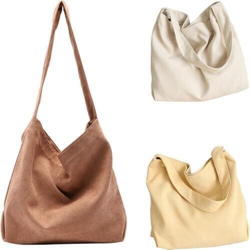 Single Shoulder Bag Casual Fashion Large Capacity Tote Bag Corduroy Messenger Bag