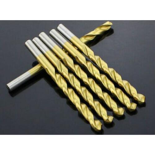 10PCS 9mm-13mm High Speed Steel Titanium coated straight shank Twist Drill Bits for metal (9mm/9.5mm/10mm/10.5mm/11mm/12mm/13mm)