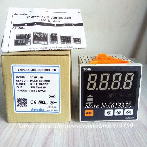TC4M-24R Autonics Temperature Controller W72 x H72 Single display 4 Digit PID Control Relay & SSR Output New & Original