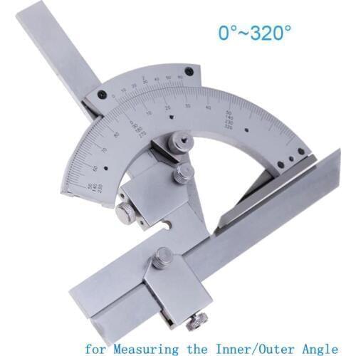 Angle Ruler 0-320 Degree Universal Protractor Carbon Steel Goniometer Angle Finder Measuring Tools for Measure Inner/Outer Angle