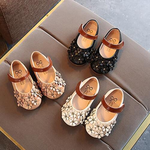 Newborn Baby Girls Shoes PU leather Buckle First Walkers With Bow Soft Soled Non-slip Crib Shoes