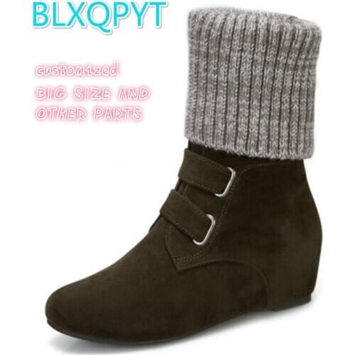 Customized Women Winter Sock Botas Mujer Short Zapatos De Mujer Booties Ankle Elegant High Heels 3cm Party Boots Shoes 3999
