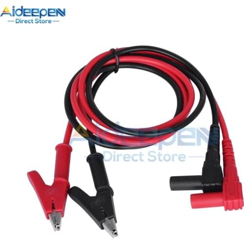 1 Pair 20A Alligator Clip to Banana Plug Test Cable Lead Connector Dual Probe 35mm Crocodile Clip For Multimeter Measure Tool