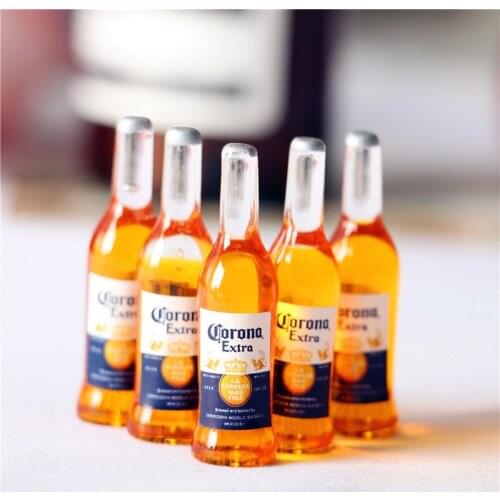 10Pcs 1/12 Dollhouse Miniature Resin Bottles Figurines Simulation Wine Bottle Model DIY Decoration Crafts Fairy Garden Scrapbook