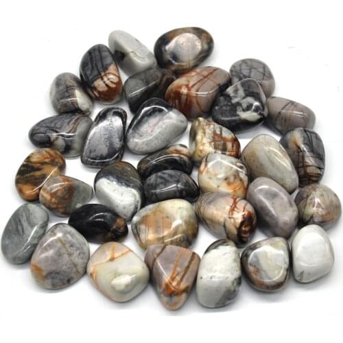 100g Natural Picasso Jasper Tumbled Stones Bulk Healing Crystals Reiki Polished Gemstones Gem Raw Aquarium Decoration Minerals