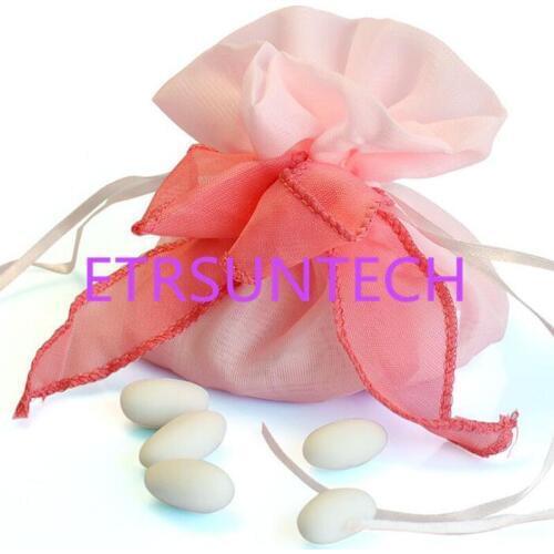 100pcs Wedding Candy Souvenir Gift Bags Pouch With Ribbon Birthday Chocolate Bag Wedding Decoration