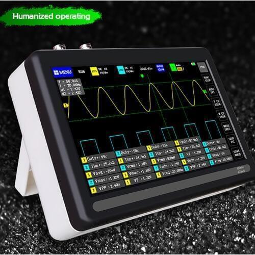 1013D Digital Tablet Oscilloscope Dual Channel 100MHz Analog Bandwidth 1GS Sampling Rate 7inch LCD Display Mini Electronic OSC