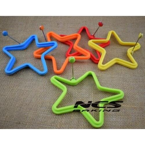 200pcs/lot, Creative Five-pointed Star Shape Silicone Omelette Shaper Egg Fried Frying Pancake Cooking Mould,free shipping