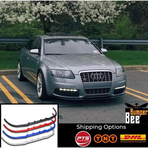 For Audi A6 C6 S6 S Line CUPRA R FRONT SPOILER BUMPER LIP Euro Spoiler Lip Universal 3 pcs Body Kit