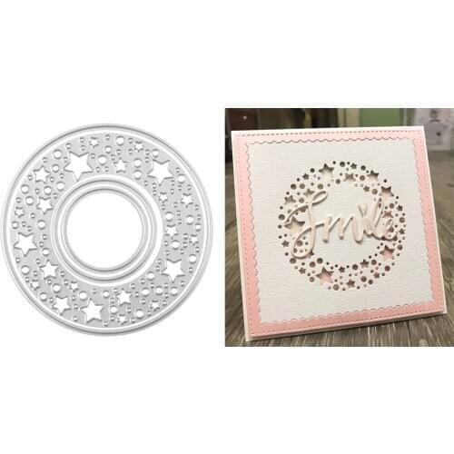 4pcs/Set Star Wreath Metal Cutting Dies Stencil for DIY Scrapbooking Photo Album Embossing Paper Cards Making Decorative Crafts