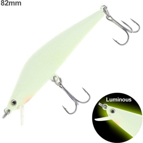 8g 8.2cm Minnow Night Fishing Lure Hard Bait Noctilucence Simulation Bait for Fishing Lovers