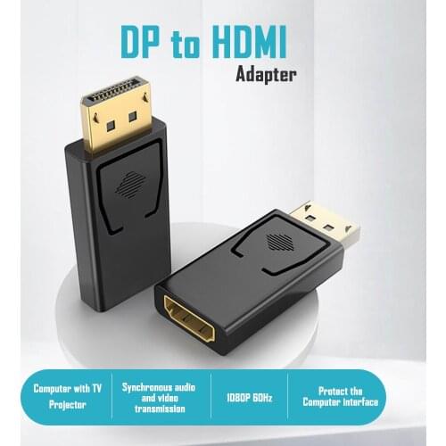 FDBRO Dp To Hdmi Adapter Displayport To Hdmi Gold-Plated 4K 1080P Hd Converter Suitable for Video and Audio Projector Computer