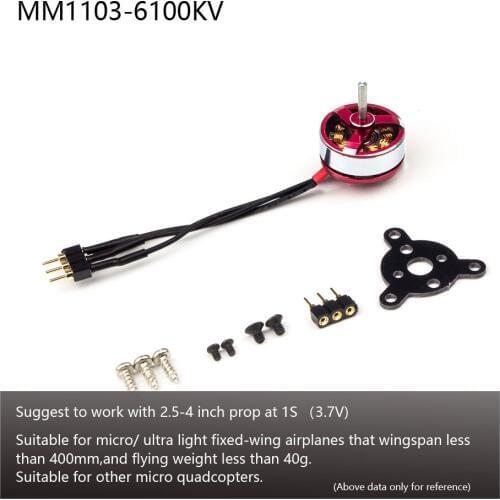 AEORC Brushless Motor C05S 1103 6100KV 1.5mm Shaft Brushless Outrunner Motor for RC Aircraft Plane Airplane Multi-copter