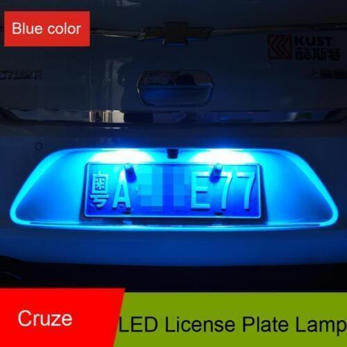 Angelguoguo For 2009-2013 Chevrolet Cruze Rear license plate lamp/number-plate light( White/Blue option )