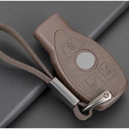 Leather TPU Car Key Case For Mercedes Benz W203 W204 W211 CLK C180 E200 AMG C E S Class Smart Remote Fob Cover Protector Bag