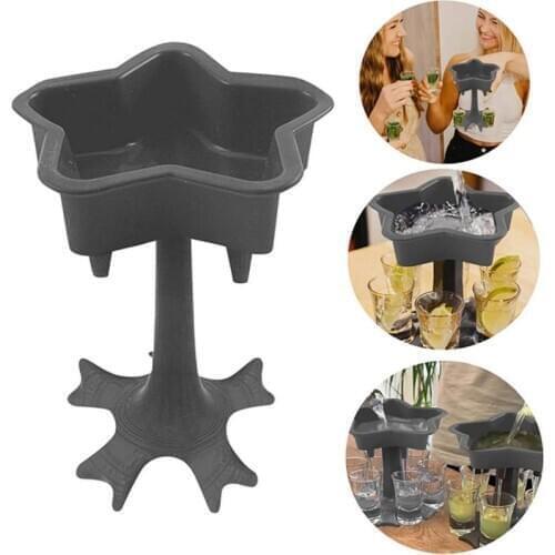 6 Shot Glass Dispenser Holder Wine Whisky Beer Dispenser Rack Caddy Liquor Dispenser Party Games Drinking Tools Bar Accessories