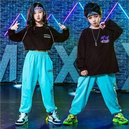 Kids Competitions Hip Hop Clothing Sweatshirt Oversized T Shirt Streetwear Pants for Boys Jazz Dance Costumes Carnival Clothes