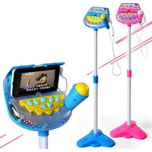 Kids Early Education Musical Toy Stand Type Music Microphone Adjustable Karaoke Microphone