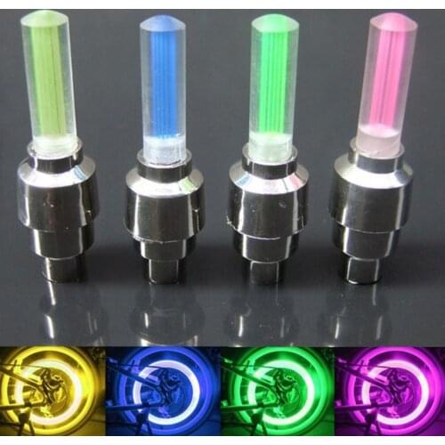 2pcs Bike Light With Mountain Road Bike Bicycle Lights Leds Tyre Tire Valve Caps Wheel Spokes Led Light Bicycle Accessories 2021