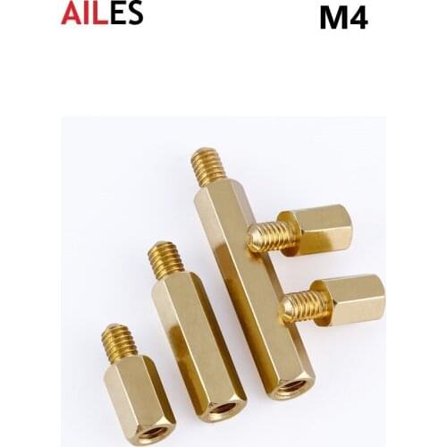 M4 Hex Brass Standoff Spacer Screw Pillar PCB Computer PC Motherboard Female Standoff Spacer 6mm Thread Length