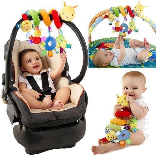 Cute Activity Spiral Stroller Car accessories Seat Travel Lathe Hanging Toys Baby Rattles Toy Hot