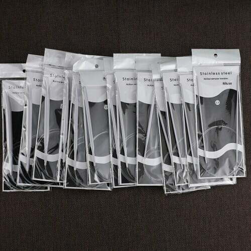 11pcs Multifunction 80Cm Length Thickness 2.0-8.0mm Knitting Tools Circular Needle Sets Stainless Steel Handle Ring Needlework