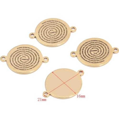 New 3pcs/lot Stainless Steel Links Connector Golden Jewelry Charm