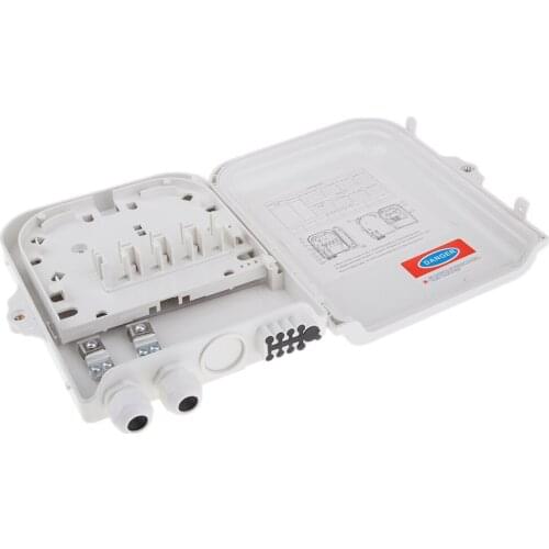 8Port FTTH Fiber Termination Box, Wall Mount - Distributed by Wire and Cable