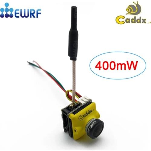 5.8G 48CH FPV Transmitter 25/100/200/400mW Support smartaudio DC 5-24V with Caddx Turbo Micro F2 CMOS 2.1mm 1200TVL FPV camera