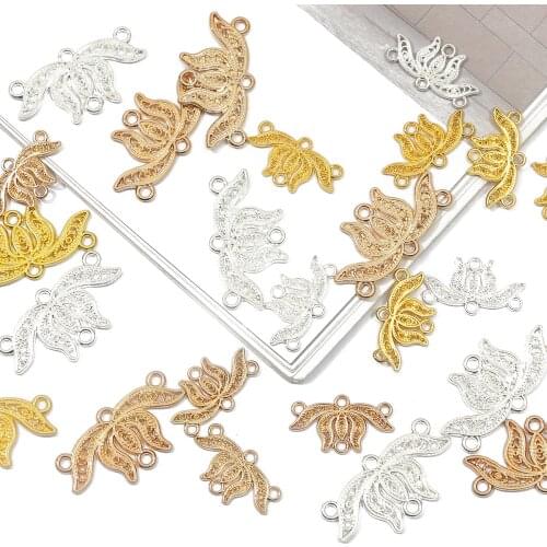 5/10pcs Torus Lotus Pendant Connecting Piece Diy Alloy Accessories Antique Earrings Diy Alloy Jewelry Accessories Alloy Bottons