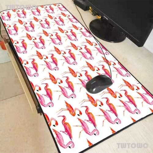 Animal Flamingo pink Mouse pads Natural Rubber base Precision weaving cloth Mouse Mat anti-fray for girl female games