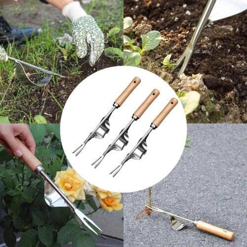 Manual Hand Weeder Bend-Proof Leverage Base For Easy Weed Removal & Deeper Digging Sturdy Chrome Plated Steel Weed Puller Tool