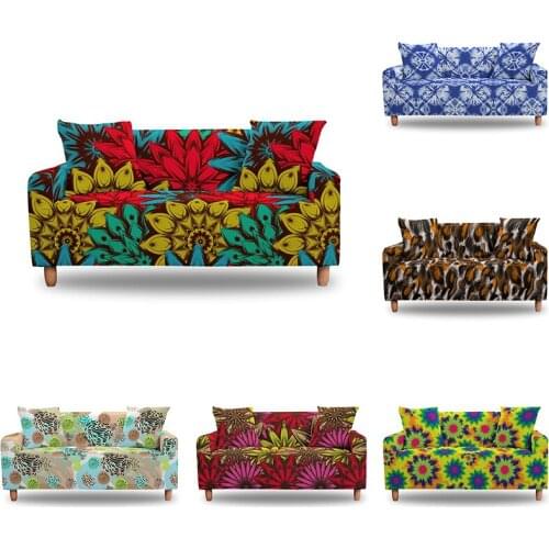 Bohemia Abstract Sofa Cover 1/2/3/4 Seaters Stretch Anti-dust Couch Covers Washable Love Seat Slipcovers For Living Room