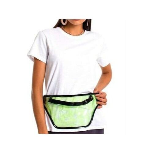 Women Light Green Transparent Pvc Waist Bag Waterproof Colorful Shoulder and Waist Bag the most preferred 2021