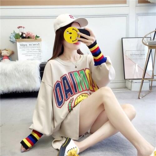 #2106 Plus Size Loose Sweatshirts In Women Cotton Short Sleeve O-neck Harajuku SweatShirt Female Streetwear Print Top Big Size