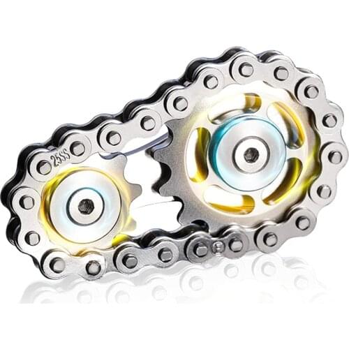 Sprocket Fingertip Rotating Gearwheel Bike Chain Toys Novelty Toys Used to Relieve Stress for Adults Kids