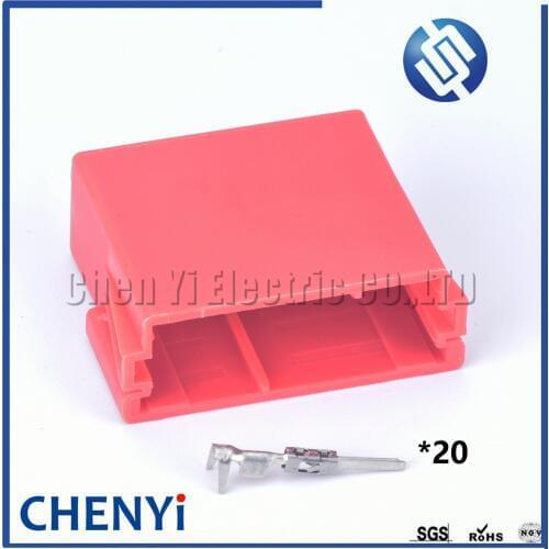 1 Set 20 Pin Universal Adapter Connector Car Radio male Connectors Wiring Plug With terminal DJ7201E-1.5-11 20P car connector