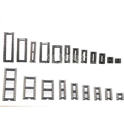 10PCS ic socket 8 PIN dip ic sockets 8pin/14Pin/16pin/18pin/20pin/24pin/28pin/32pin/40pin adaptor solder type/round 8P 2.54mm