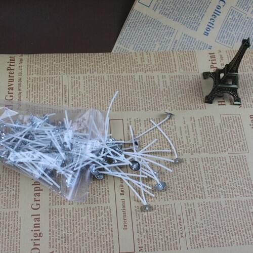100PCS/pack 6cm Length Candle Wicks For Candle Making With Sustainers Crafts Home DIY Handmade Supplies