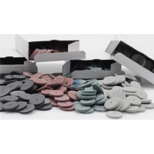 100pcs Assorted Dental Lab Polishing Wheels Burs Silicone Polishers - 4 colors