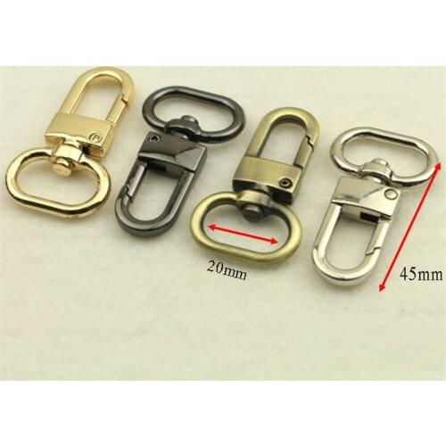 20x45mm Bag Clasps Lobster Swivel Trigger Clips Snap Hook Strapping For DIY Accessories Keychain Parts