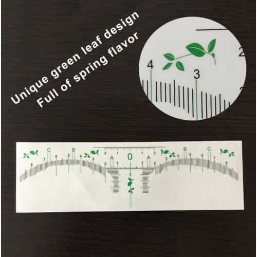 25pcs Disposable Microblading Eyebrow Ruler Sticker for Permanent Makeup Tattoo Brow Shaping Measuring Tool Accessory PMU Supply